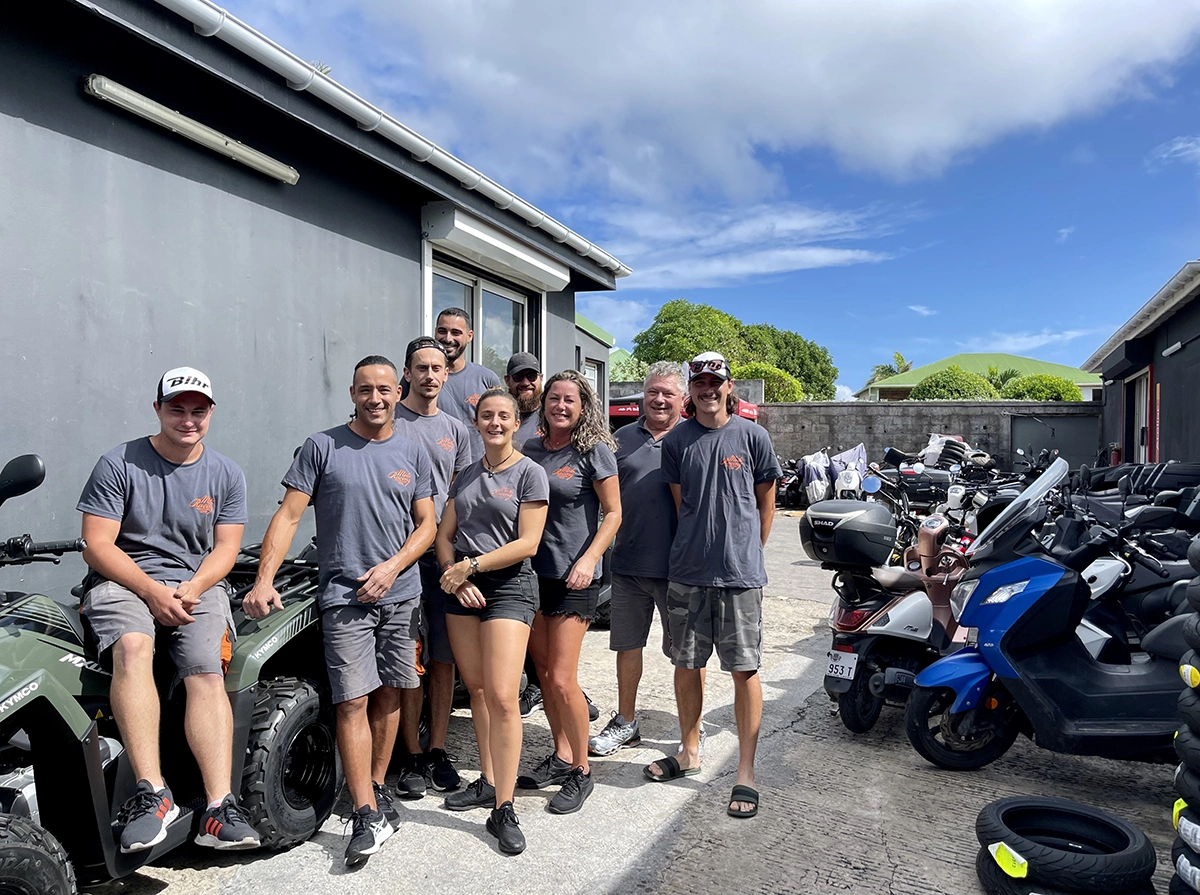 Equipe de Moto Racing à Saint-Barth